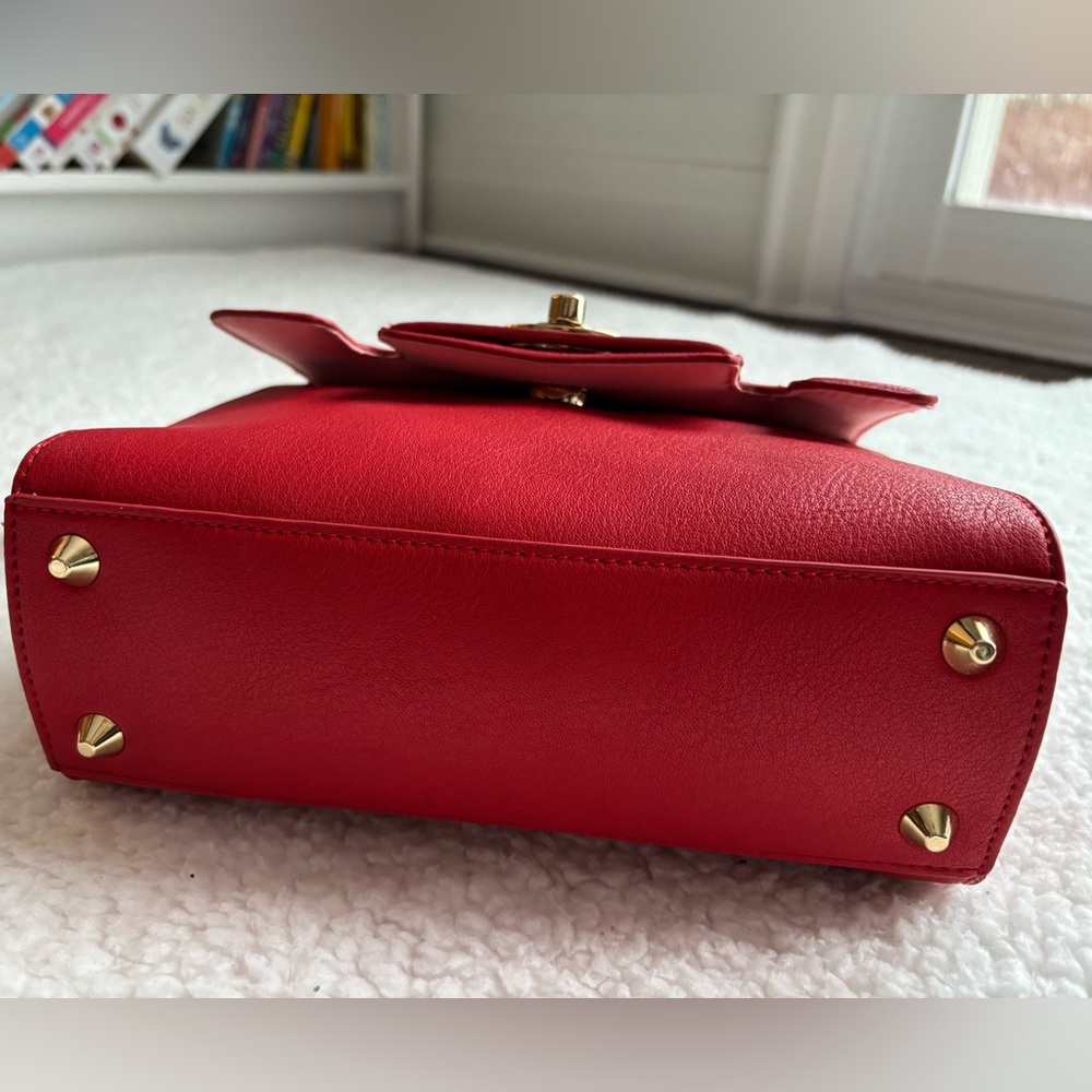 NWT Canadian Designer Jeanne Lottie Red Vintage 2-Way Small Bag - Picture 6 of 8